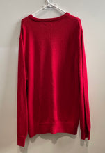 Load image into Gallery viewer, Chaps Mens Red Cotton Knitted Long Sleeve Crew Neck Pullover Sweater Size XL