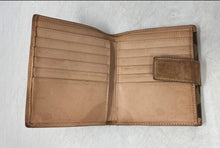 Load image into Gallery viewer, Coach Womens Brown Signature Print Credit Card Slots Bifold Wallet