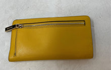 Load image into Gallery viewer, Kate Spade New York Womens Yellow Saffiano Leather ID Window Bifold Wallet