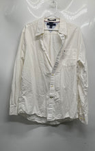 Load image into Gallery viewer, Tommy Hilfiger Mens White Cotton Long Sleeve Button-Up Shirt Size Large