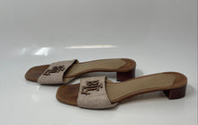 Load image into Gallery viewer, Lauren Ralph Lauren Womens Fay Brown Beige Leather Slip-On Slide Sandals Sz 9.5B