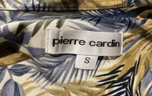 Load image into Gallery viewer, Pierre Cardin Mens Brown Palm Tree Print Short Sleeve Button-Up Shirt Size S