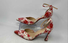 Load image into Gallery viewer, Guess Womens Multicolor Floral Leather Pointed Toe Ankle Strap Heels Size 8.5M