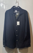 Load image into Gallery viewer, Zara Mens Blue Cotton Long Sleeve Spread Collar Button-Up Shirt Size L With Tag