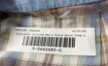 Load image into Gallery viewer, Faconnable Tailored Denim Mens Multicolor Plaid Regular Fit Button-Up Shirt Sz L