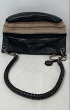 Load image into Gallery viewer, The Sak Womens Black Brown Leather Detachable Strap Zip Top Shoulder Handbag