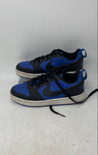 Load image into Gallery viewer, Nike Boys Court Borough Low Recraft HM6293-480 Blue Black Tennis Shoes Size 5Y