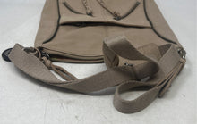 Load image into Gallery viewer, The Sak Womens Beige Leather Charm Adjustable Strap Zipper Crossbody Bag
