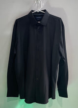 Load image into Gallery viewer, Nautica Mens Black Slim Fit Long-Sleeve Collared Dress Shirt Size XL 17-17.5