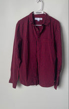 Load image into Gallery viewer, Old Navy Mens Red Blue Long Sleeve Collared Slim Fit Button-Up Shirt Size Large