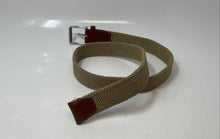 Load image into Gallery viewer, Cole Haan Mens Brown Leather Trim Tubular Stretch Adjustable Buckle Woven Belt