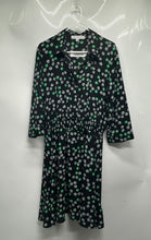 Load image into Gallery viewer, Emma & Michele Womens Black Green Floral Print Collared Shirt Dress Size XL