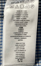 Load image into Gallery viewer, Michael Kors Mens Blue Gray Checkered Long Sleeve Button-Up Shirt Size XL