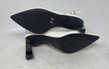 Load image into Gallery viewer, Marc Fisher Womens Sannek White Croc Pointed Toe Block Slingback Heels Size 9M