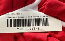 Load image into Gallery viewer, Express Womens Red Cowl Neck Spaghetti Strap Side Ruched Mini Dress Size Medium