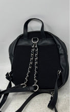 Load image into Gallery viewer, Steve Madden Womens Black Rhinestone Faux Leather Chain Strap Zipper Backpack