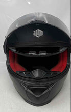 Load image into Gallery viewer, ILM Mens 817 Black Cushioned Adjustable Strap Full Face Motorcycle Helmet Size L