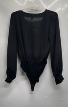 Load image into Gallery viewer, Forever 21 Womens Black Long Sleeve V-Neck Bodysuit Blouse Top Size Small