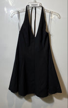 Load image into Gallery viewer, Zara Womens Black Sleeveless Halter Neck Back Zip Mini Dress Size Large