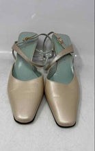 Load image into Gallery viewer, Gianni Bini Womens Beige Leather Square Toe Block Ankle Strap Heels Size 9.5M