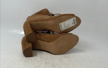 Load image into Gallery viewer, Kenneth Cole Womens Beige Suede Peep Toe Block Heel Ankle Booties Size 7M