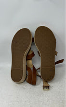 Load image into Gallery viewer, Michael Kors Womens Acorn Brown Leather Ankle Strap Espadrille Sandals Size 8.5M