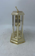 Load image into Gallery viewer, Vintage Bulova Gold-Tone Brass Quartz Anniversary Carriage Chime Mantel Clock