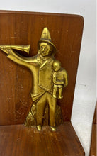 Load image into Gallery viewer, Vintage Firefighter Figure Carved In Gold Tone(2Pcs)