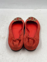 Load image into Gallery viewer, Authentic Tory Burch Womens Reva Orange Suede Slip-On Ballet Flats Size 5M Worn