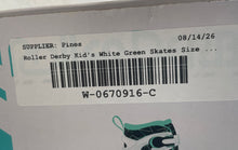 Load image into Gallery viewer, Roller Derby Kids White Green Interchangeable 2-In-1 Quad+Inline Skates Sz 12-2