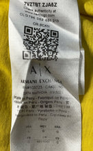 Load image into Gallery viewer, Armani Exchange Mens Yellow Short Sleeve Crew Neck Pullover T-Shirt Size L