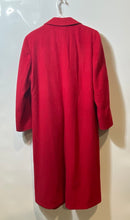 Load image into Gallery viewer, I. Baker Womens Red Wool Notch Lapel Long Sleeve Double Breasted Overcoat No Sz