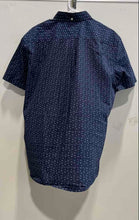 Load image into Gallery viewer, Tommy Hilfiger Mens Blue Stars Print Cotton Short Sleeve Button-Up Shirt Size L