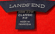 Load image into Gallery viewer, Lands'End Mens Red Printed Collared Short Sleeve Polo Shirt Size 2X