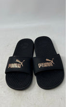 Load image into Gallery viewer, Puma Womens Black Gold Open Toe Slip-On Slide Sandals Size 8