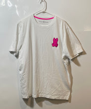 Load image into Gallery viewer, Psycho Bunny Mens White & Pink Crew Neck Short Sleeve Pullover T-Shirt Size 7