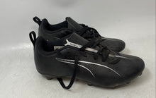 Load image into Gallery viewer, Puma Boys Ultra Play 5 FG AG 107695-02 Black White Lace-Up Soccer Cleats Sz 4.5