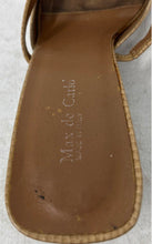 Load image into Gallery viewer, Max De Carlo Womens Brown Leather Slip-On Crossover Straps Mule Heels Size 9 B