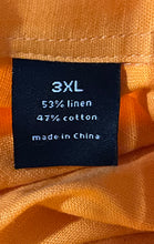 Load image into Gallery viewer, Sean John Mens Orange Spread Collar Short Sleeve Button-Up Shirt Size 3XL