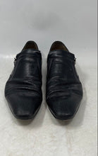 Load image into Gallery viewer, Cesare Paciotti Mens Black Leather Square Toe Monk Strap Dress Shoes Size 9