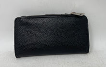 Load image into Gallery viewer, London Fog Womens Black Leather Credit Card Slots Zipper Bifold Wallet