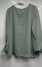 Load image into Gallery viewer, Vince Camuto Womens Green Long Sleeve V-Neck Pullover Blouse Top Size XL