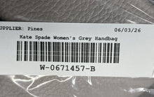 Load image into Gallery viewer, Kate Spade New York Womens Gray Leather Inner Pocket Double Handle Tote Handbag