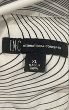 Load image into Gallery viewer, INC International Concepts Mens White Black Printed Button-Up Shirt Size XL