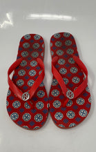 Load image into Gallery viewer, Authentic Tory Burch Womens Red Printed Slip-On Flip-Flop Sandals Size 8