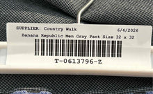 Load image into Gallery viewer, Banana Republic Mens Gray Cotton Kentfield Straight Leg Dress Pants Size 32X32