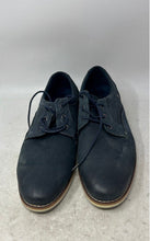 Load image into Gallery viewer, Wall ST Collection Mens Blue Leather Lace-Up Derby Dress Shoes Size 44