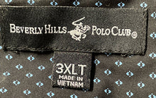 Load image into Gallery viewer, Beverly Hills Polo Club Mens Black Geo Print Button-Up Shirt Size 3XLT With Tag