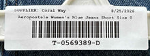 Load image into Gallery viewer, Aeropostale Womens Blue Denim Distressed Button-Fly Boyfriend Shorts Size 0