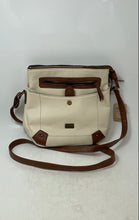 Load image into Gallery viewer, White Mountain Womens Beige Brown Leather Adjustable Strap Crossbody Bag W/ Tag